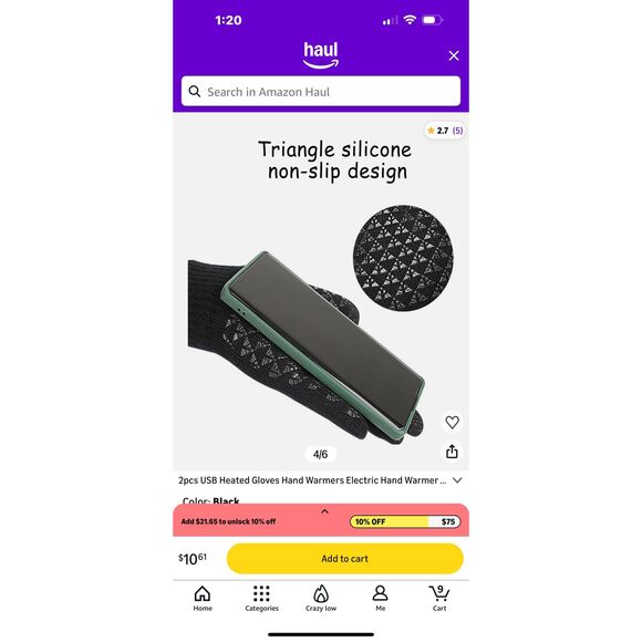 2pcs USB Heated Gloves black  Electric Hand Warmer Hand Warming Gloves with USB - Picture 4 of 9